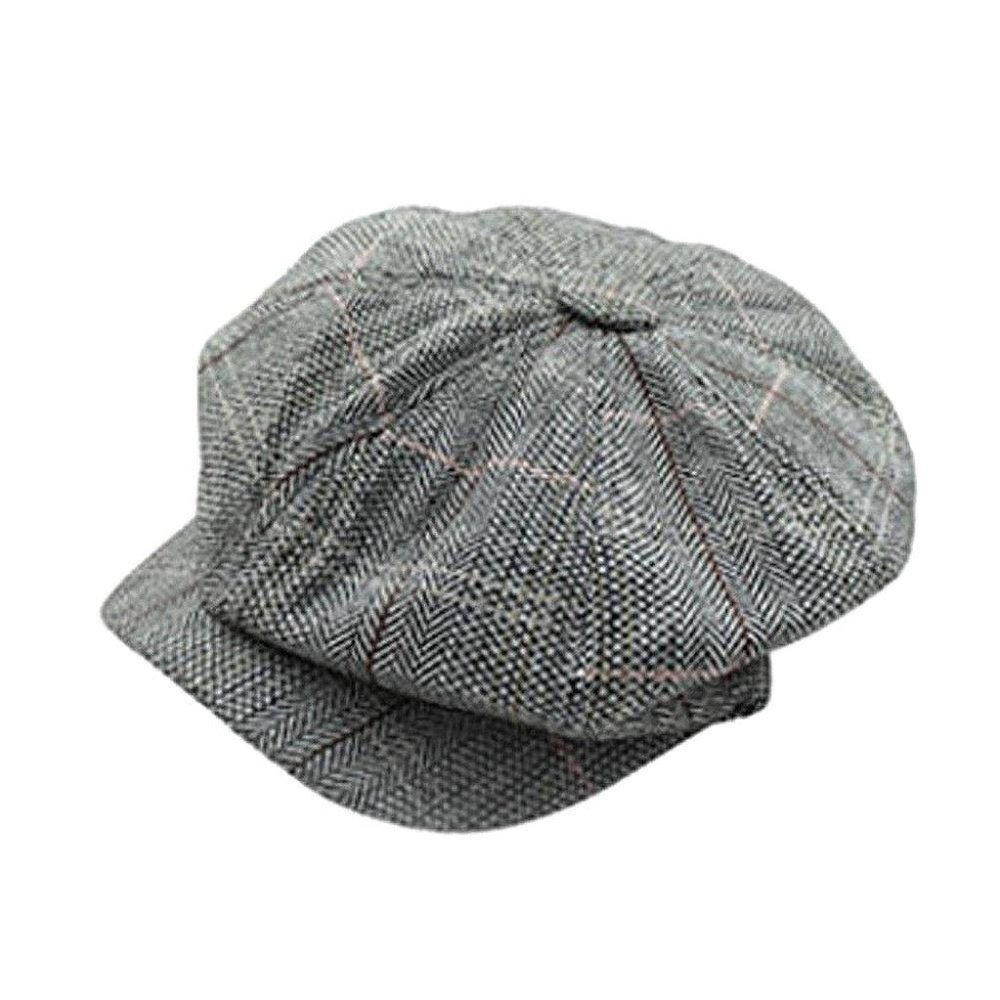 Diona J Duckbill Driving Sun Flat Cabbie Newsboy Gatsby Painters Gray Hat Cap